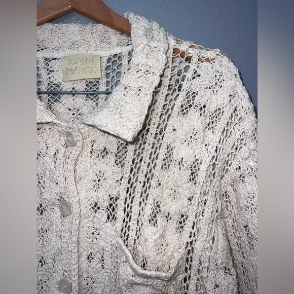 Judith March REINDEER GAMES FLORAL BUTTON DOWN NWOT size L - Picture 3 of 9